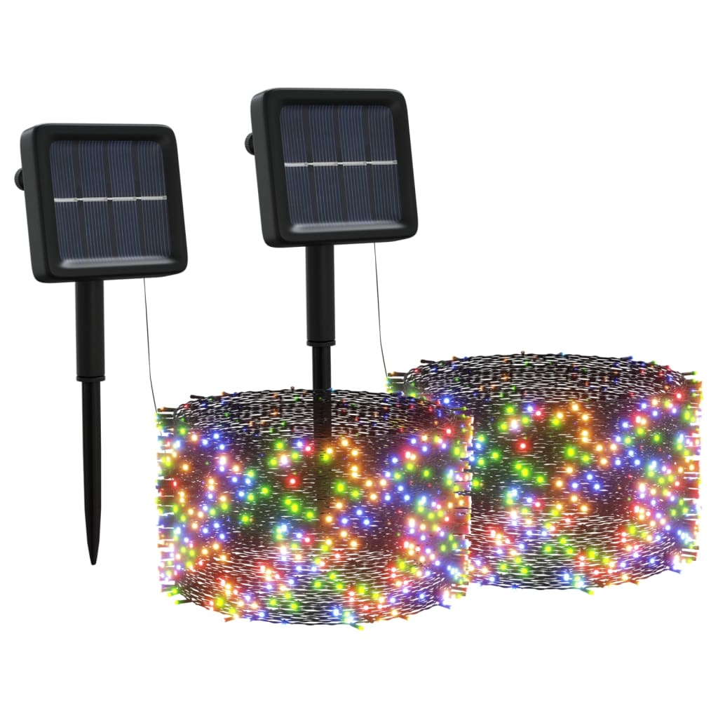 Solar Fairy Lights 2 stuks 2x200 LED Kleurrijk Binnen Buiten
