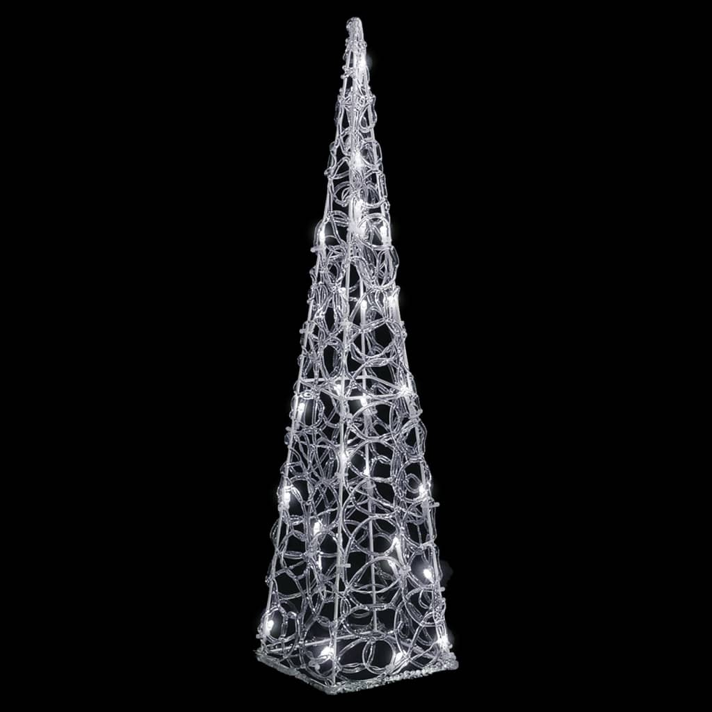 vidaXL Acrylic Decorative LED Light Cone Cold White 60 cm