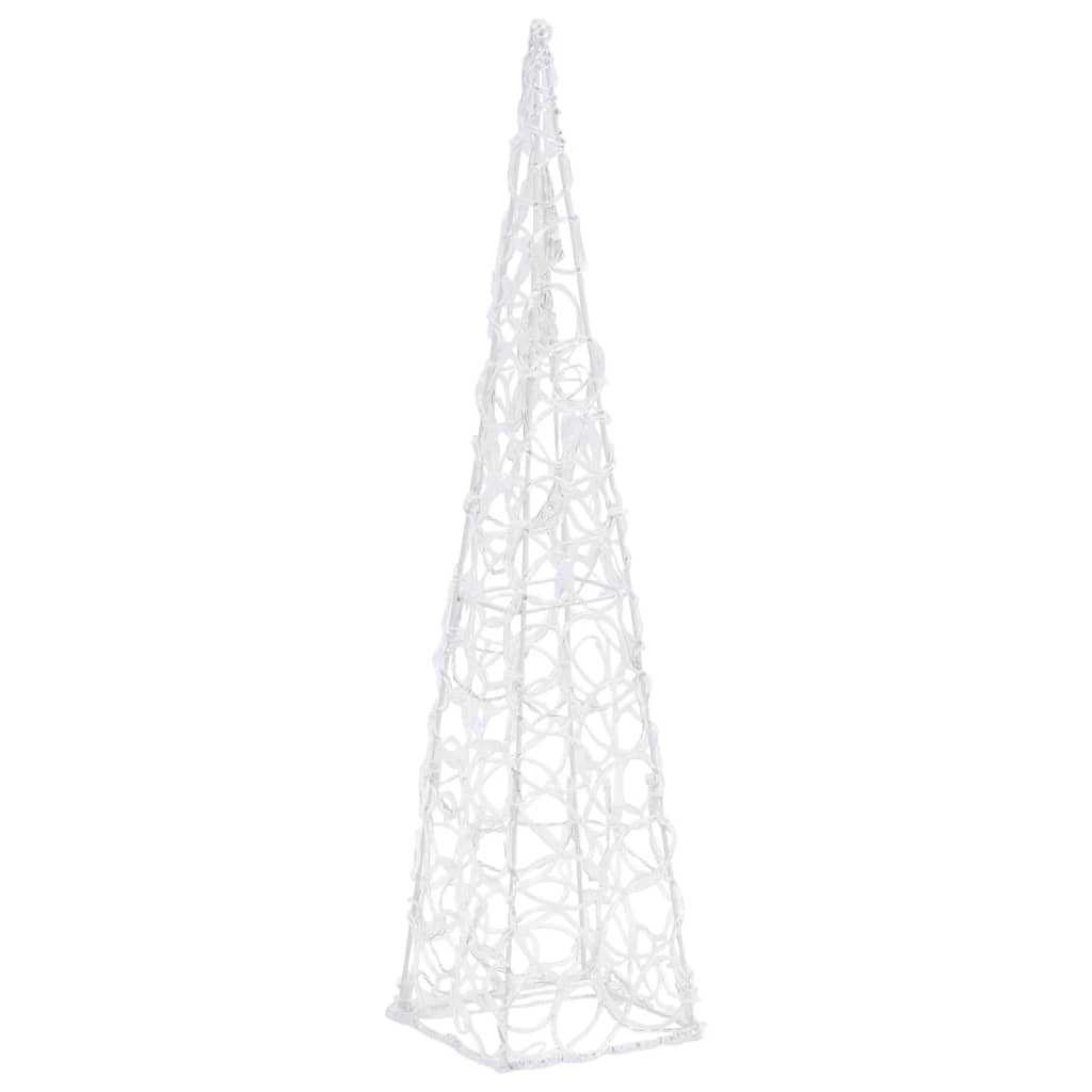 vidaXL Acrylic Decorative LED Light Cone Cold White 60 cm