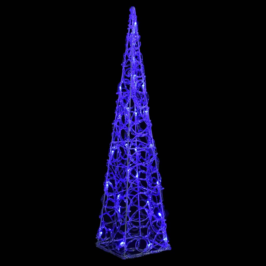 vidaXL Acrylic Decorative LED Light Cone Blue 60 cm