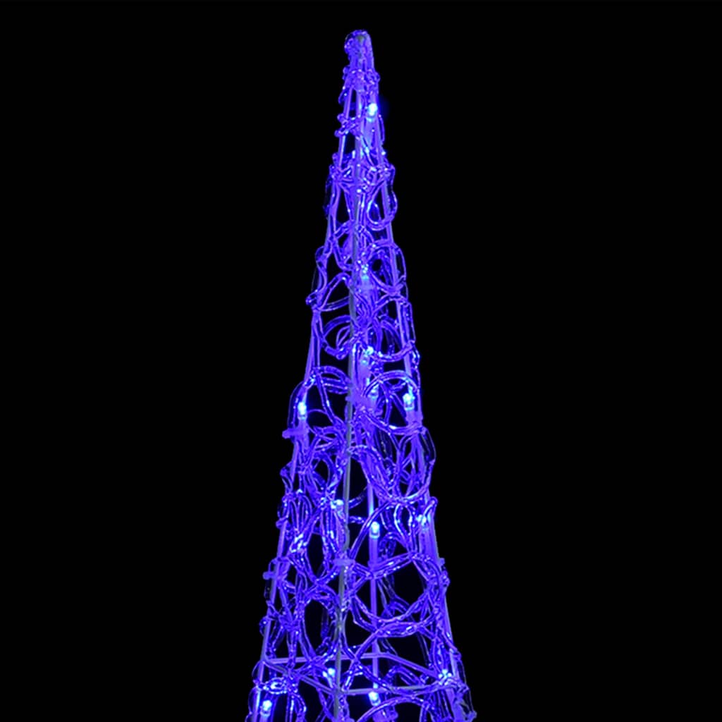 Cône Lumineux LED Décoratif Acrylique Bleu 60 cm