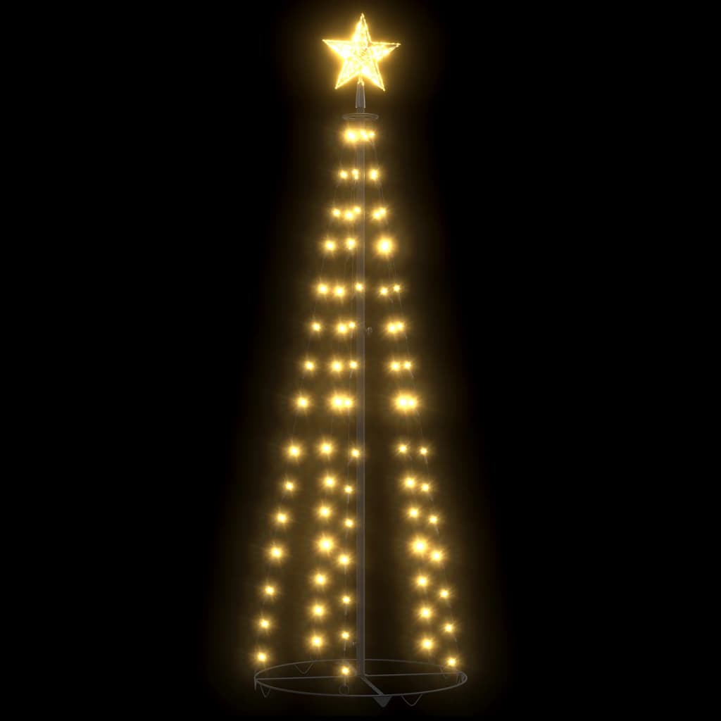 Kegel Kerstboom Warm Wit 84 LED's Decoratie 50x150 cm