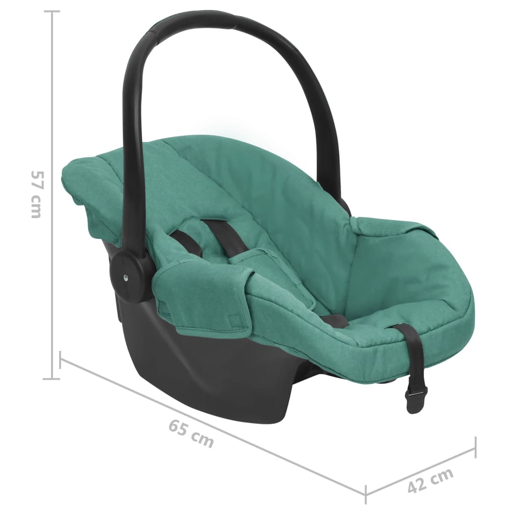 vidaXL Baby Car Seat Green 42x65x57 cm