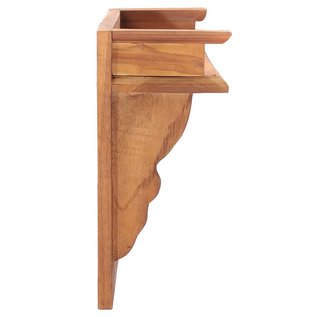 vidaXL Wall Mounted Coat Rack 80x16.5x35 cm Solid Teak Wood