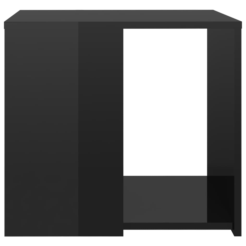 Table d'Appoint Noir Brillant 50x50x45 cm Bois D'ingénierie