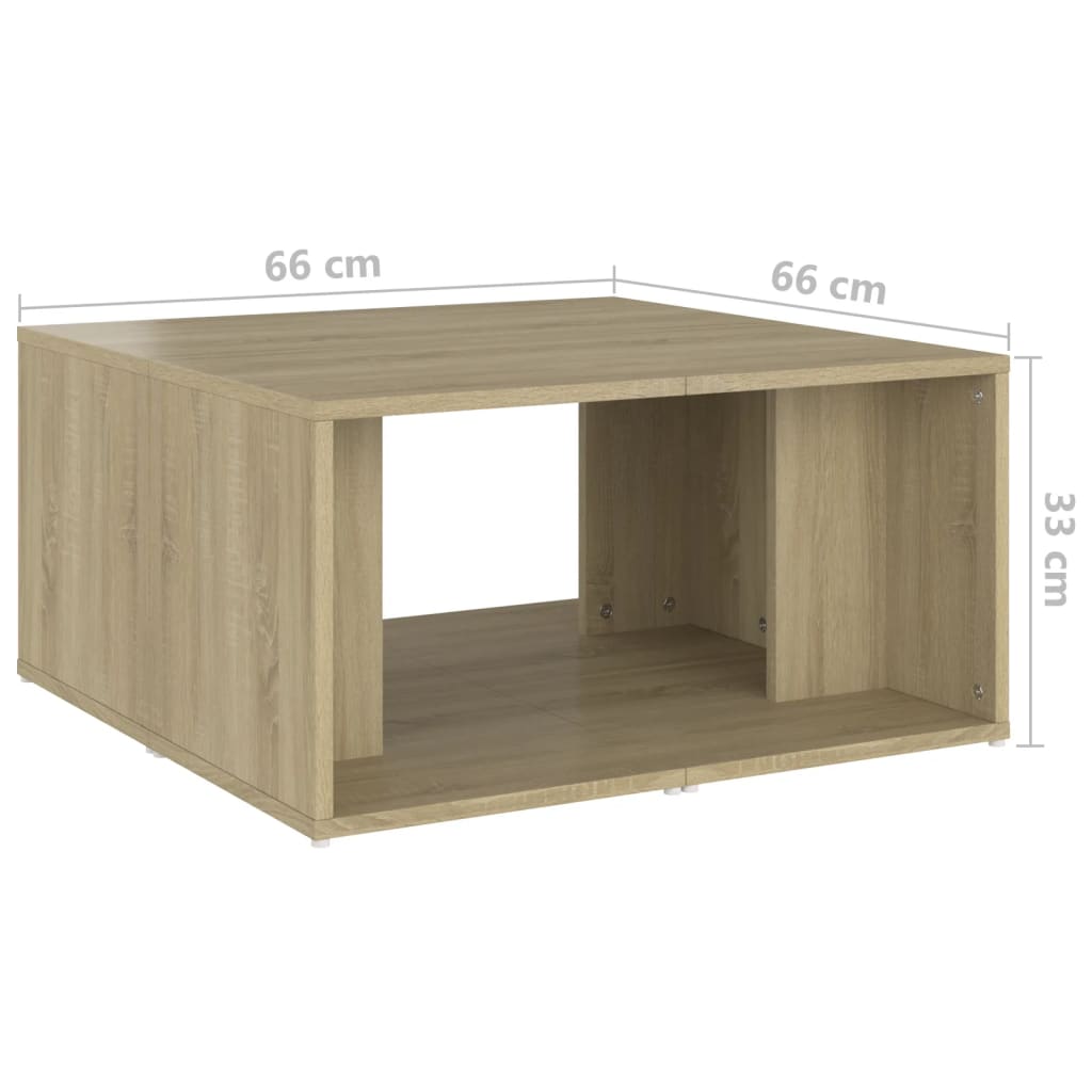 Salontafels 4 stuks Sonoma Oak 33x33x33 cm Engineered Wood