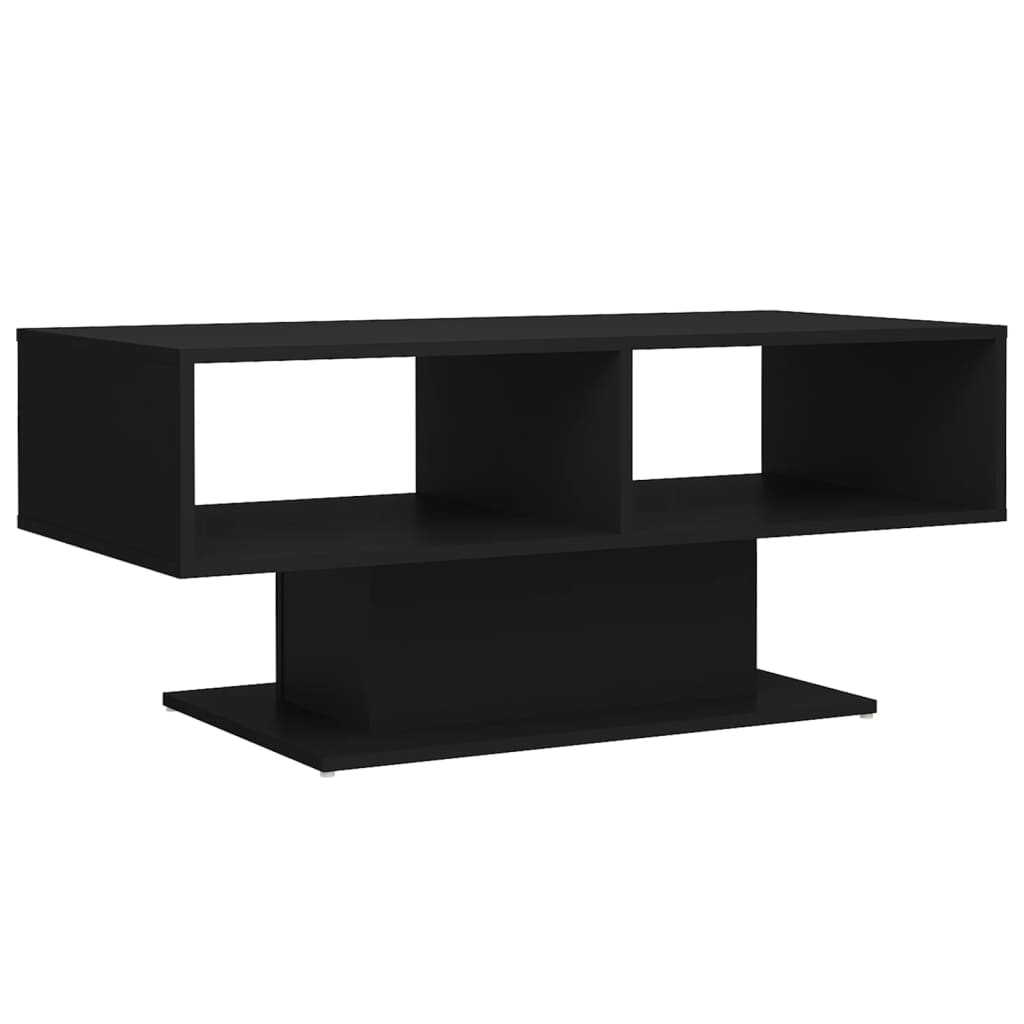 Table basse Noir 103,5x50x44,5 cm Bois d'ingénierie