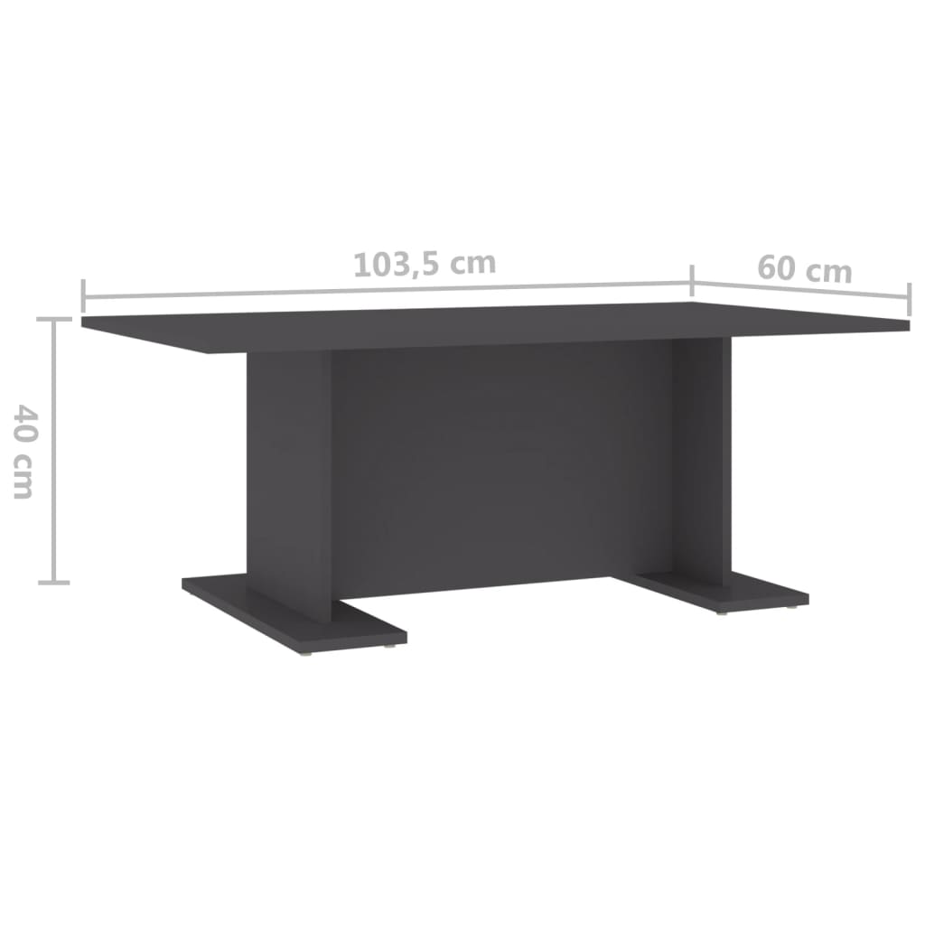 Salontafel grijs 103,5x60x40 cm bewerkt hout