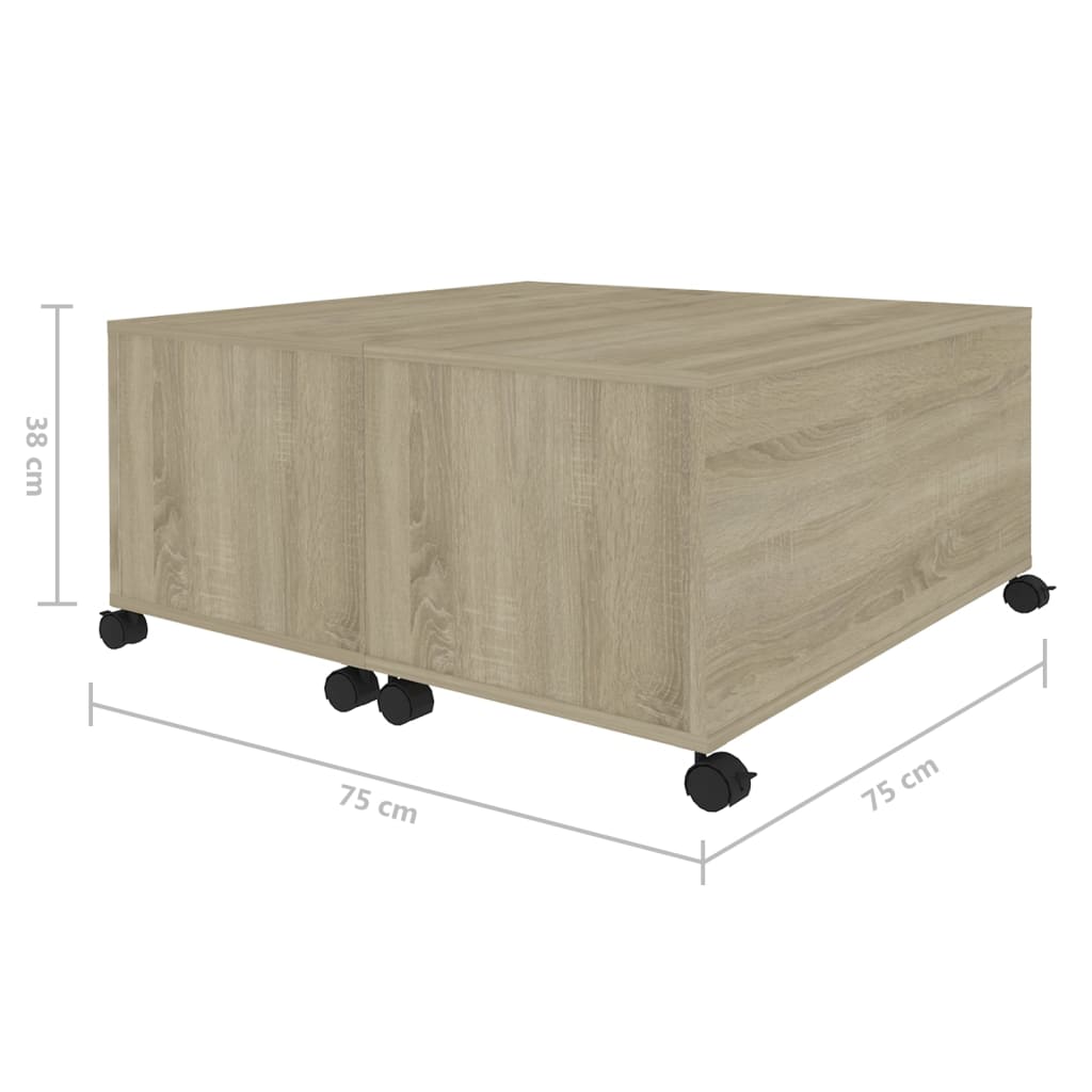 Salontafel Sonoma Eiken 75x75x38 cm Engineered Wood