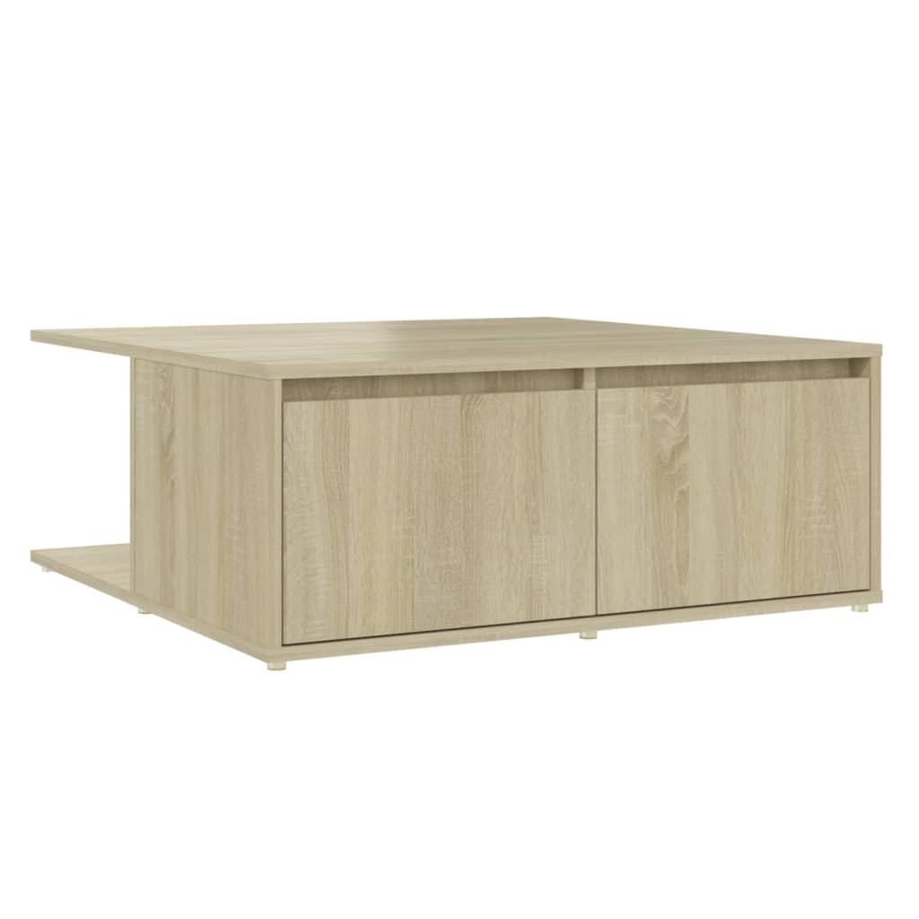 vidaXL Coffee Table Sonoma Oak 80x80x31 cm Engineered Wood