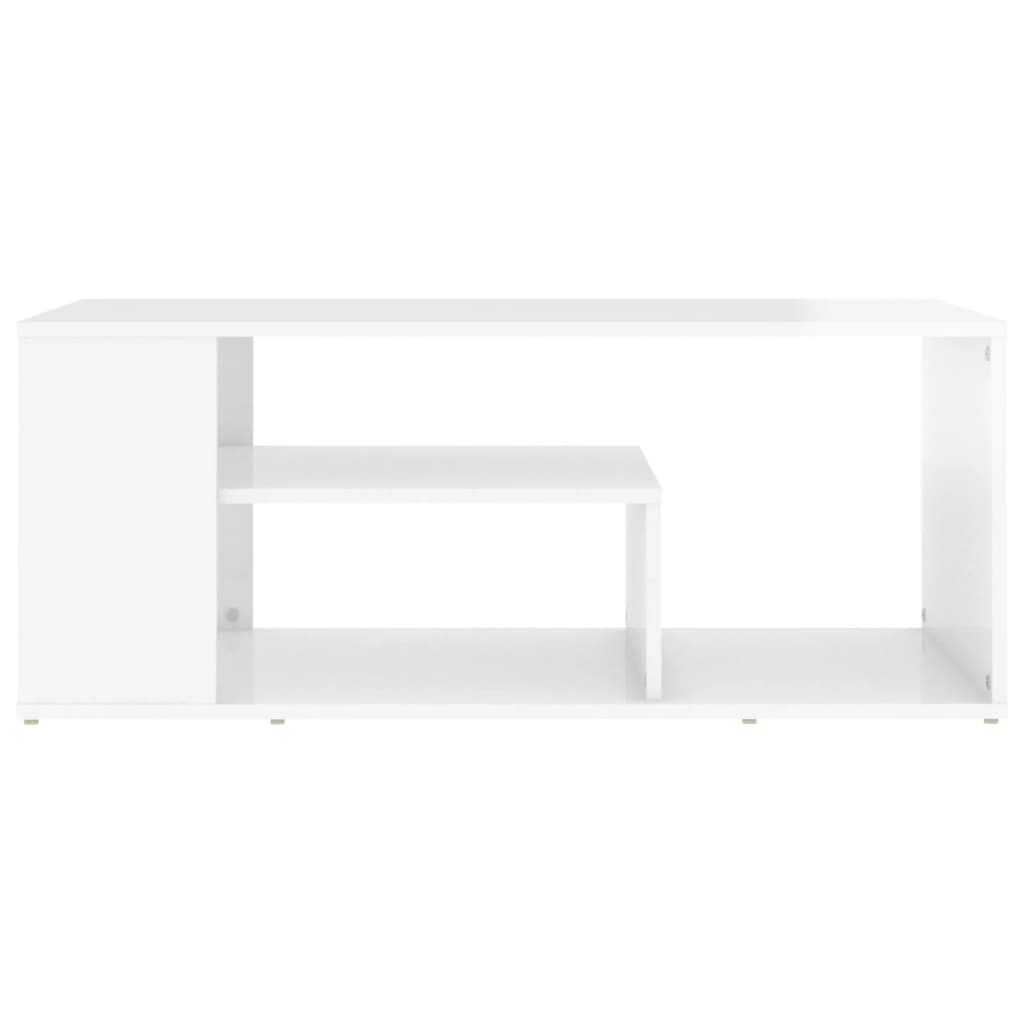 vidaXL Coffee Table High Gloss White 100x50x40 cm Engineered Wood