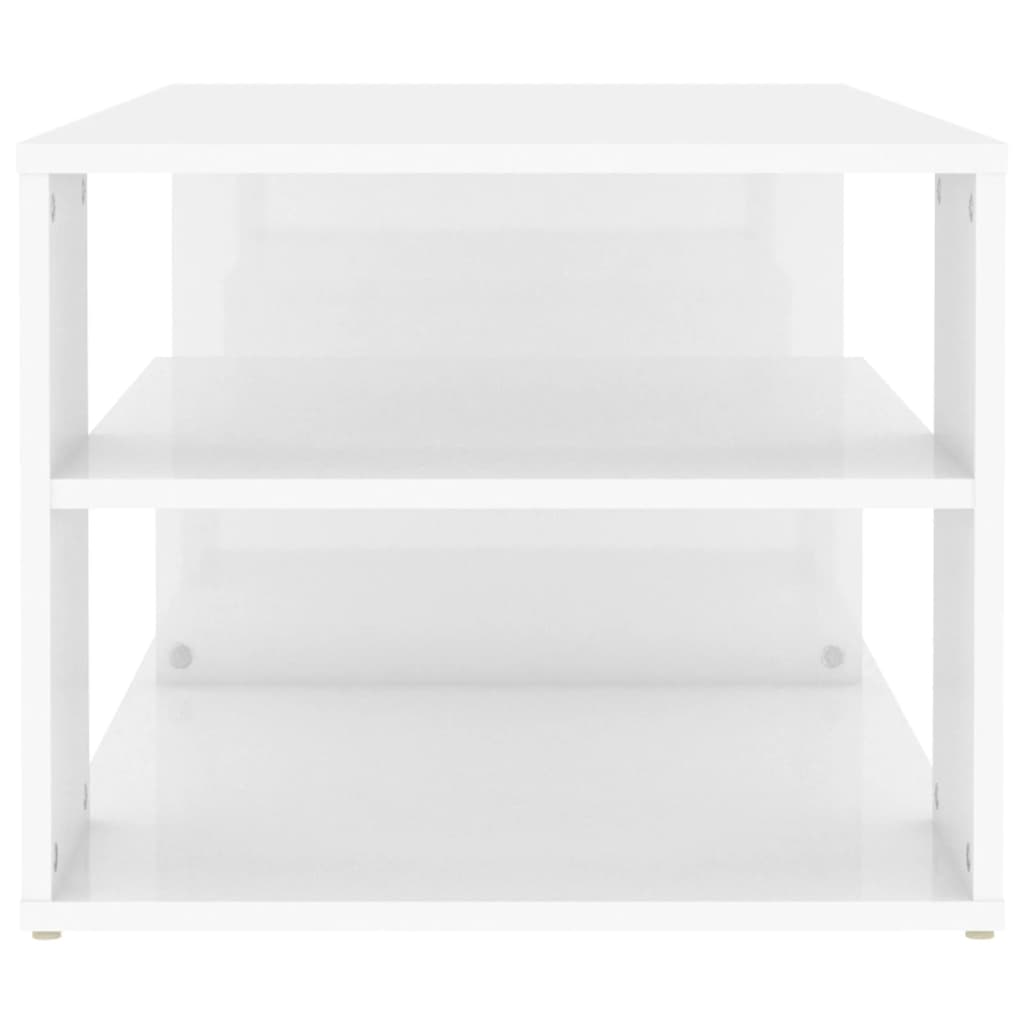 vidaXL Coffee Table High Gloss White 100x50x40 cm Engineered Wood