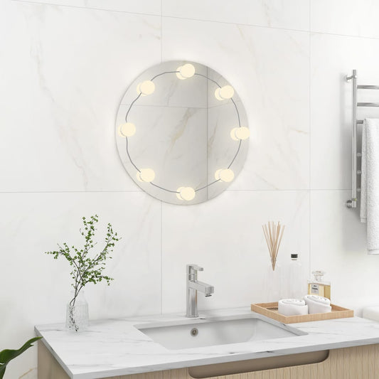 Wandspiegel met LED Verlichting Rond Glas