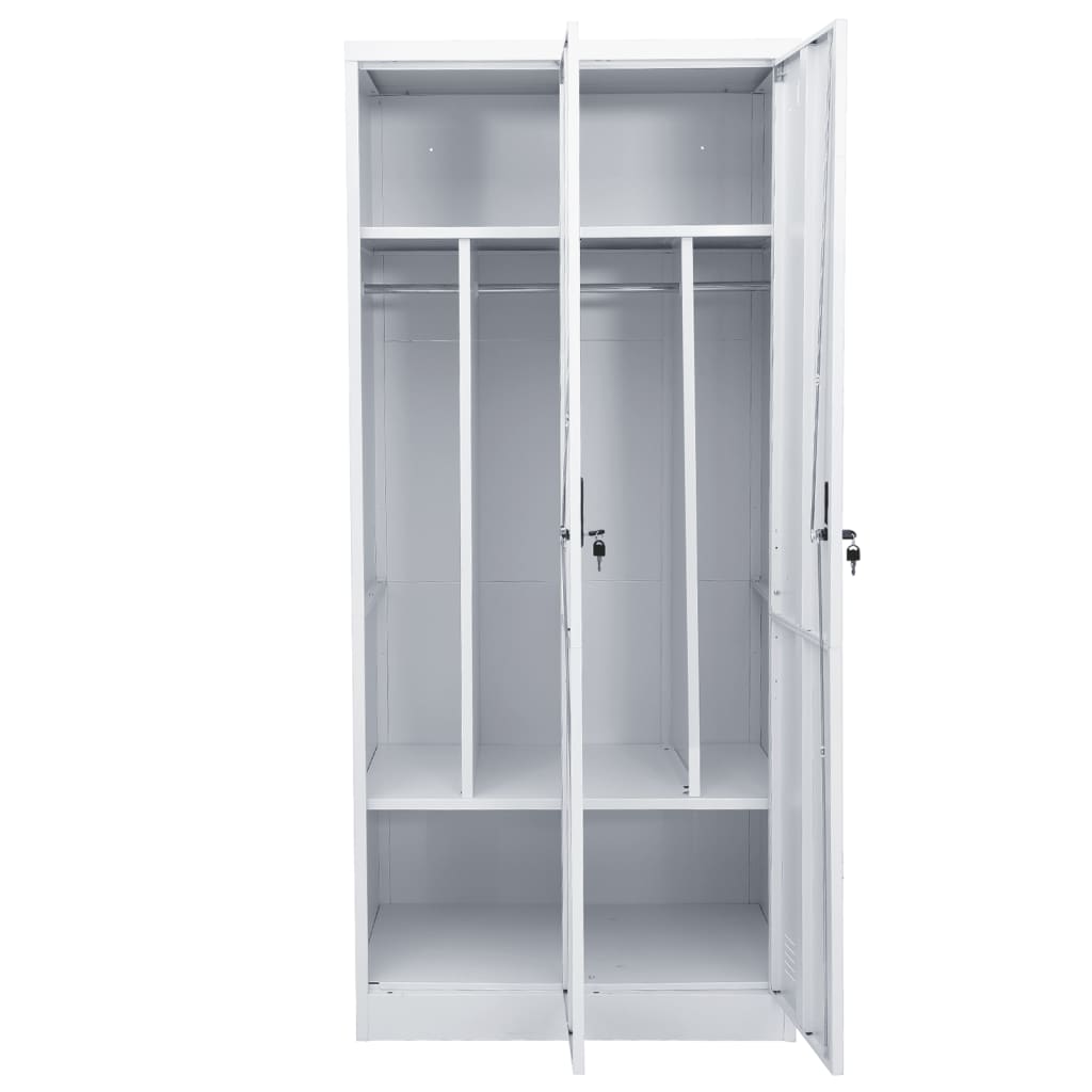 Armoire Gris Clair 80x50x180 cm Acier