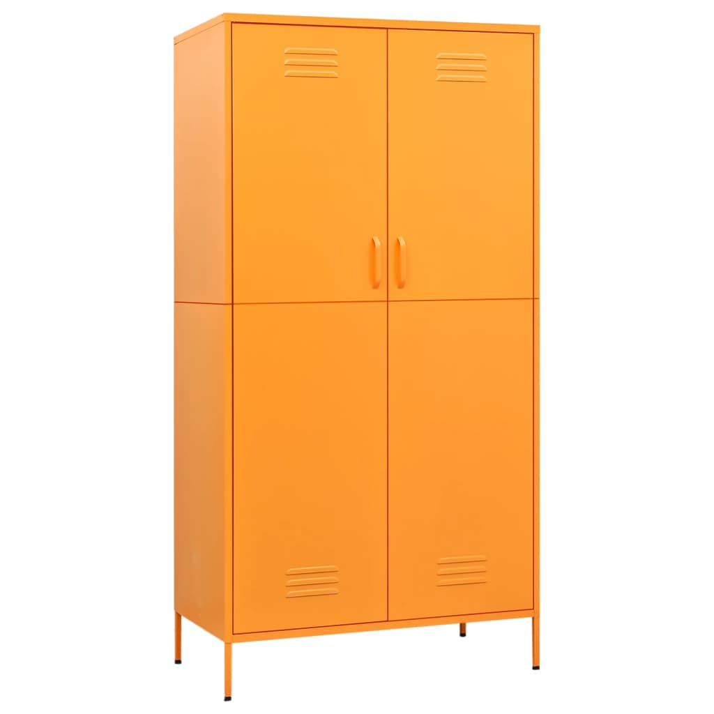 Armoire Jaune Moutarde 90x50x180 cm Acier