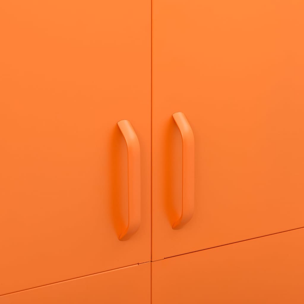 vidaXL Wardrobe Orange 90x50x180 cm Steel