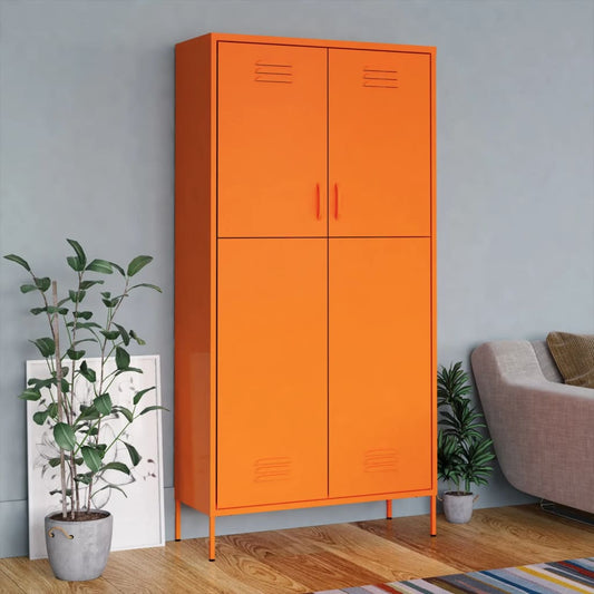 Armoire Orange 90x50x180 cm Acier