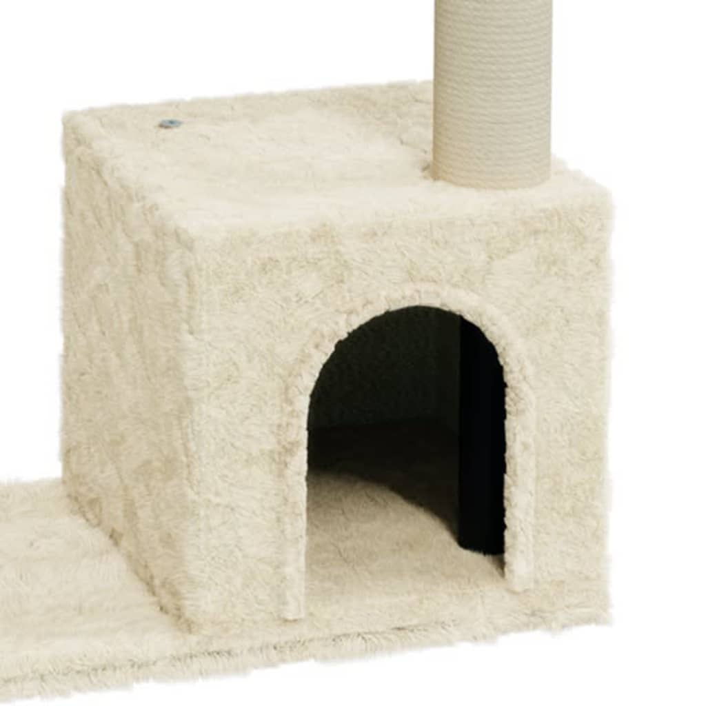 vidaXL Cat Tree with Sisal Scratching Posts Cream 70 cm