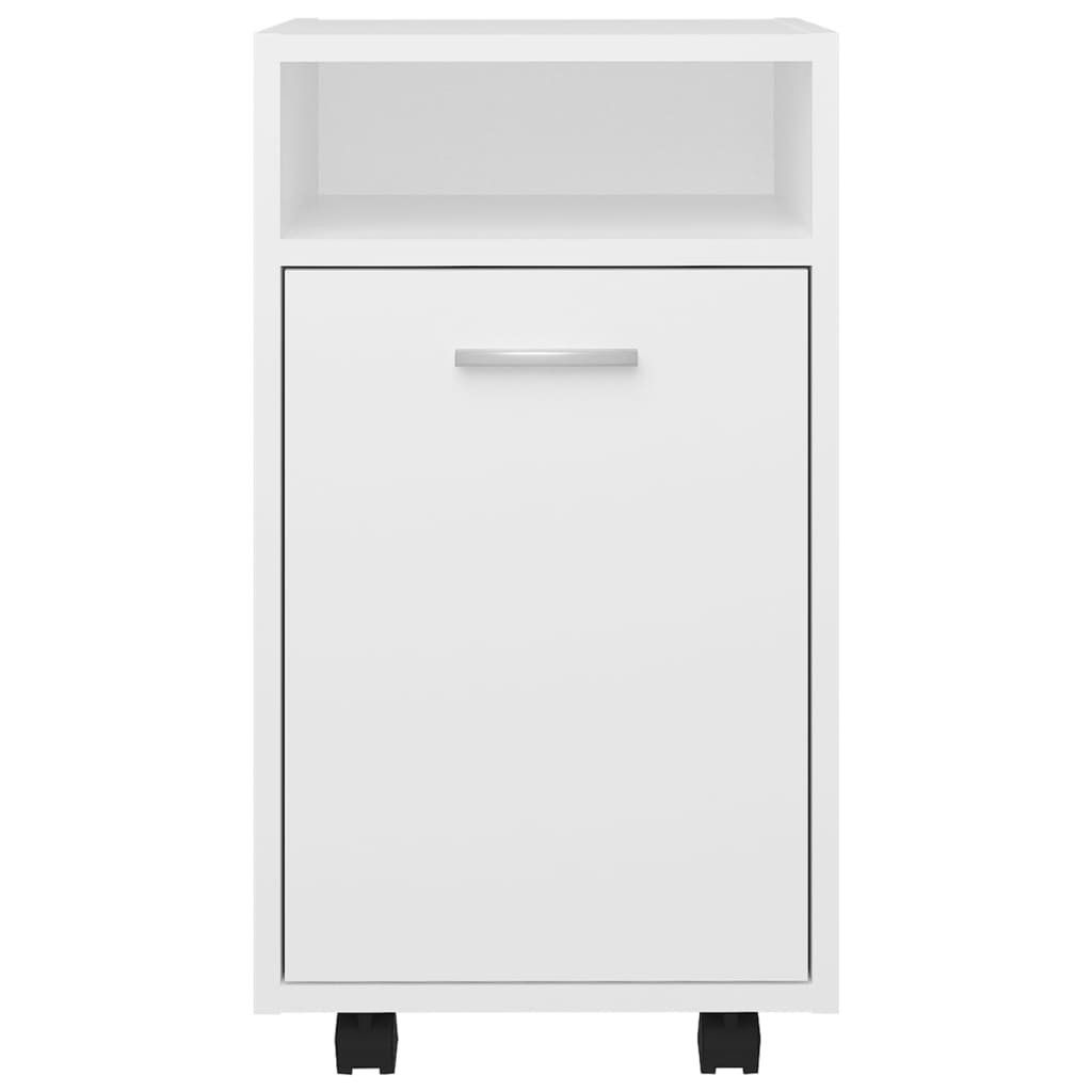 vidaXL Side Cabinet with Wheels White 33x38x60 cm Engineered Wood