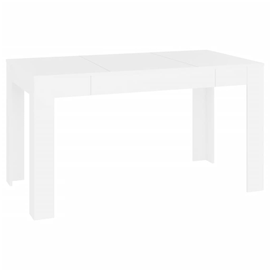 Eettafel wit 140x74,5x76 cm bewerkt hout