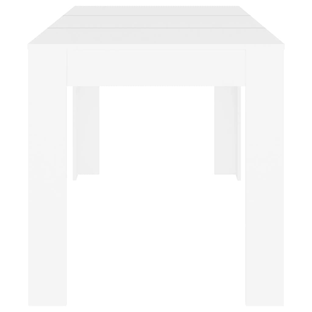 Table à manger Blanc 140x74,5x76 cm Bois d'ingénierie