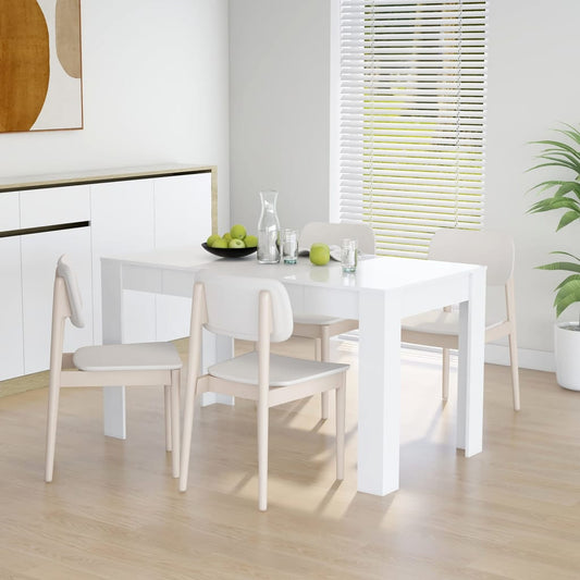 Table à manger Blanc 140x74,5x76 cm Bois d'ingénierie