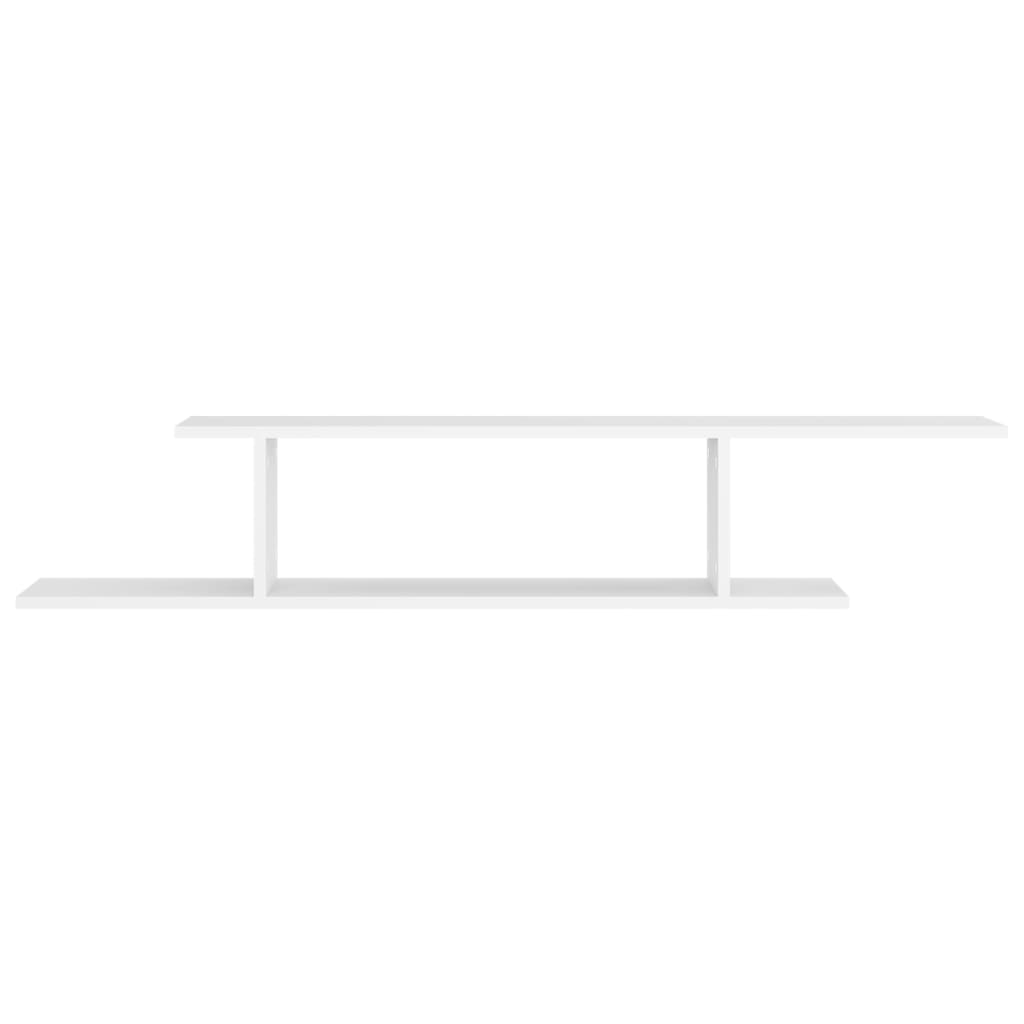 vidaXL Wall-Mounted TV Shelf White 125x18x23 cm Engineered Wood