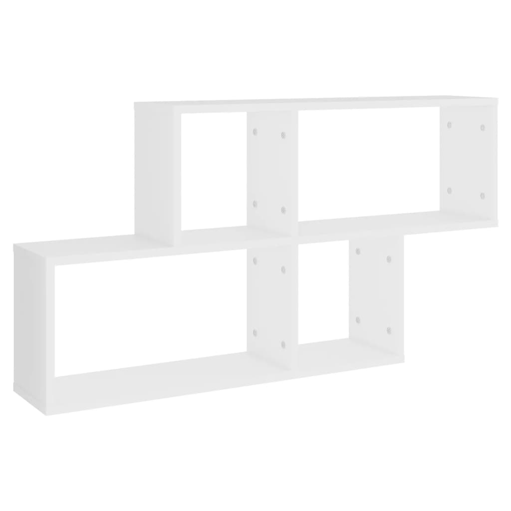 vidaXL Wall Shelf White 100x18x53 cm Engineered Wood