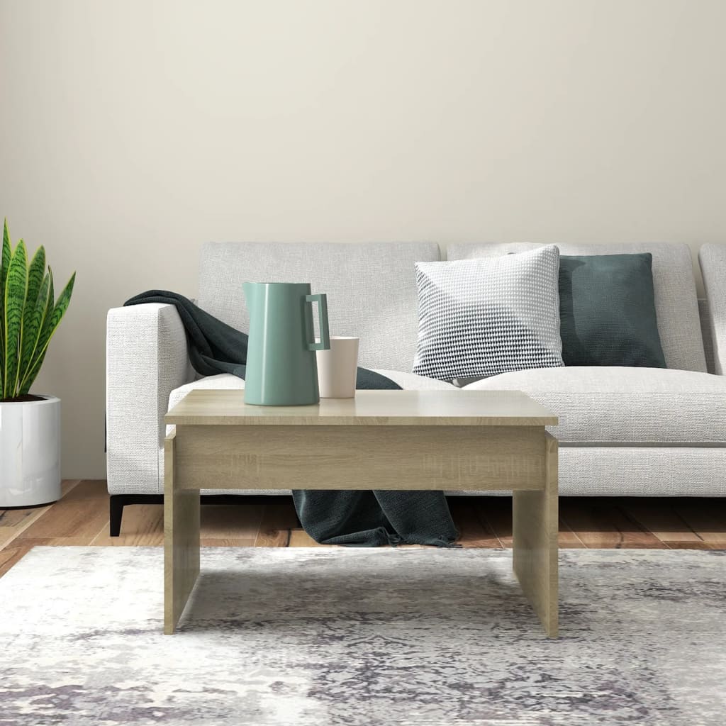 vidaXL Coffee Table Sonoma Oak 68x50x38 cm Engineered Wood