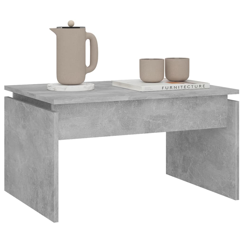 vidaXL Coffee Table Concrete Grey 68x50x38 cm Engineered Wood