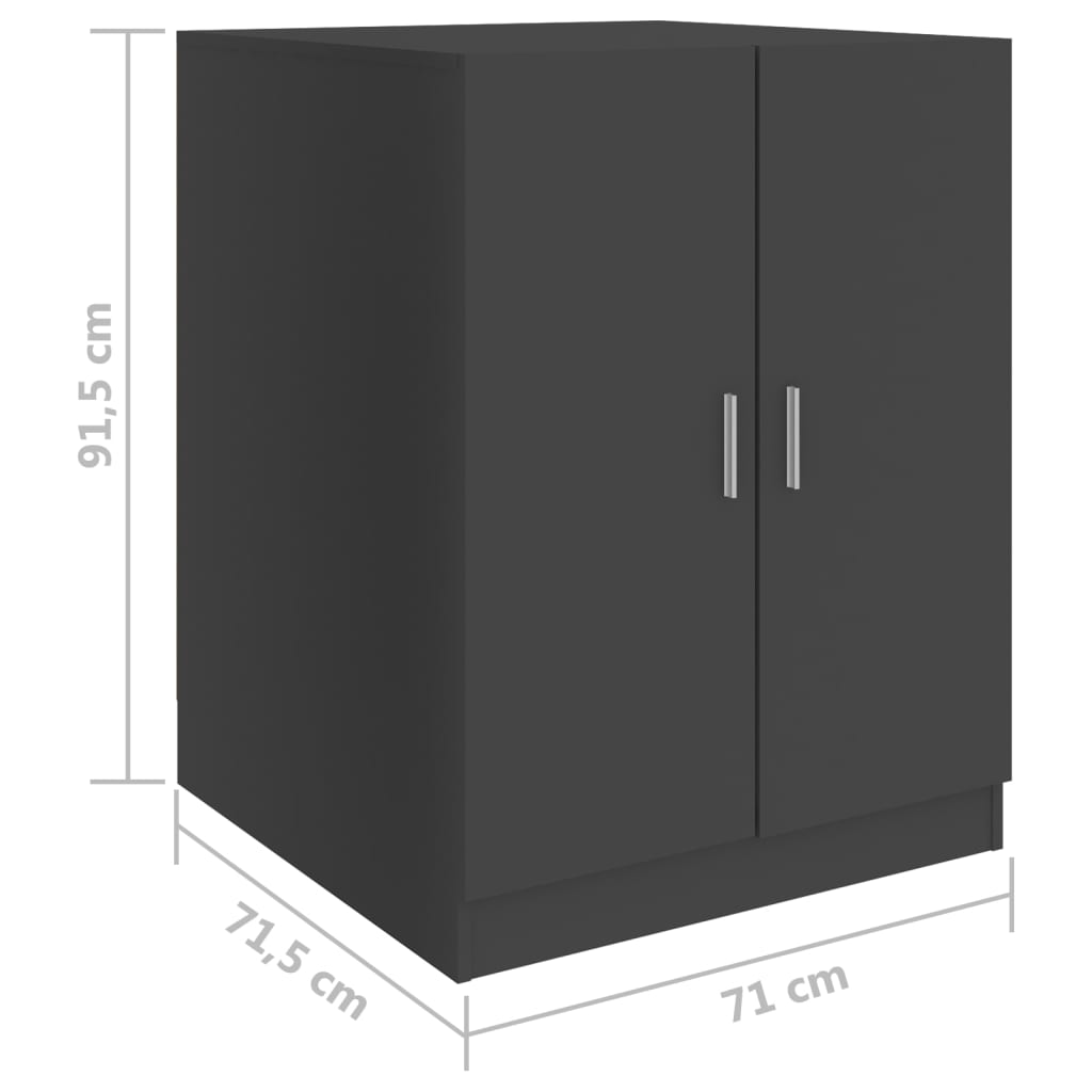 vidaXL Washing Machine Cabinet Grey 71x71.5x91.5 cm