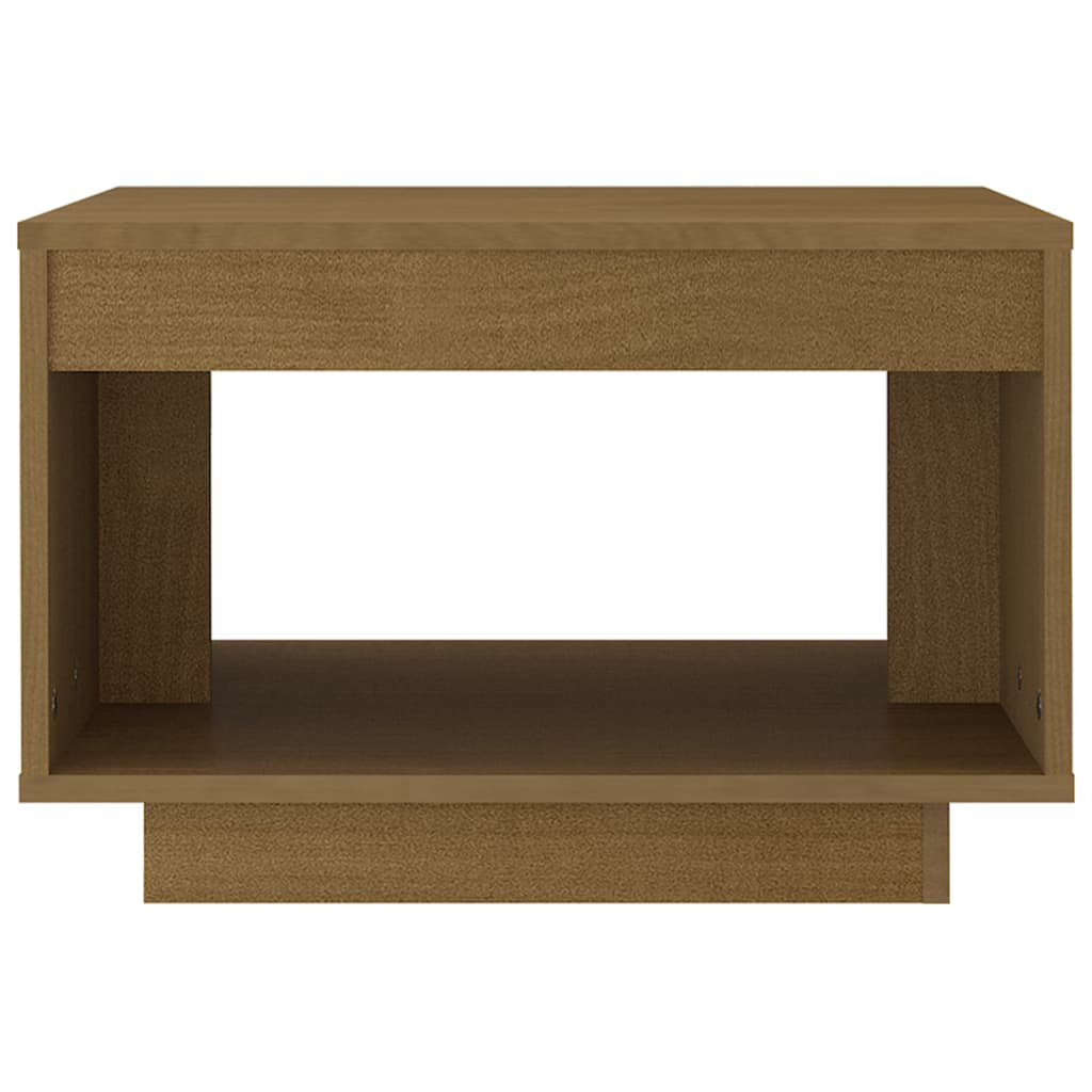 vidaXL Coffee Table Honey Brown 50x50x33.5 cm Solid Pinewood