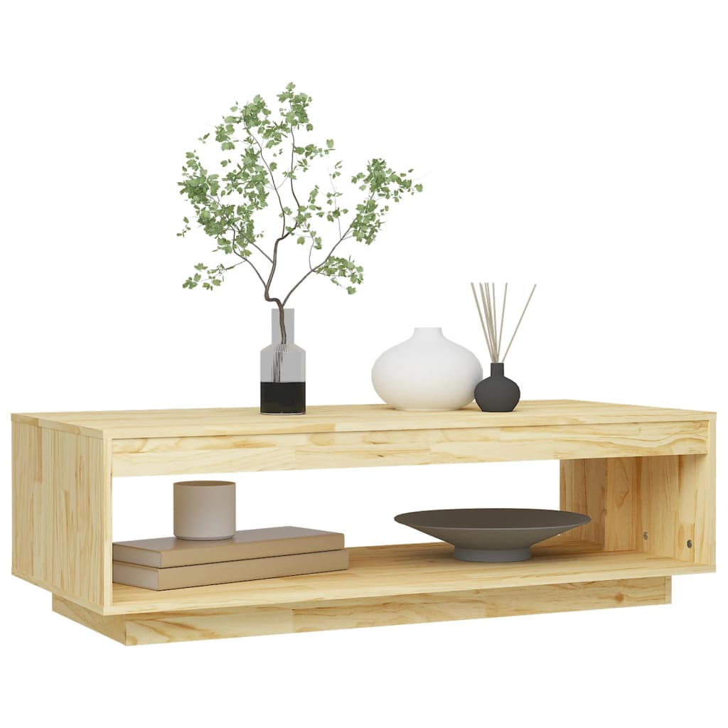 vidaXL Coffee Table 110x50x33.5 cm Solid Pinewood