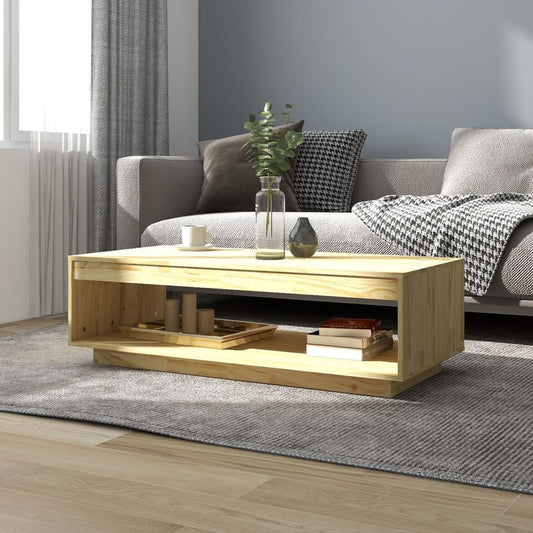 vidaXL Coffee Table 110x50x33.5 cm Solid Pinewood