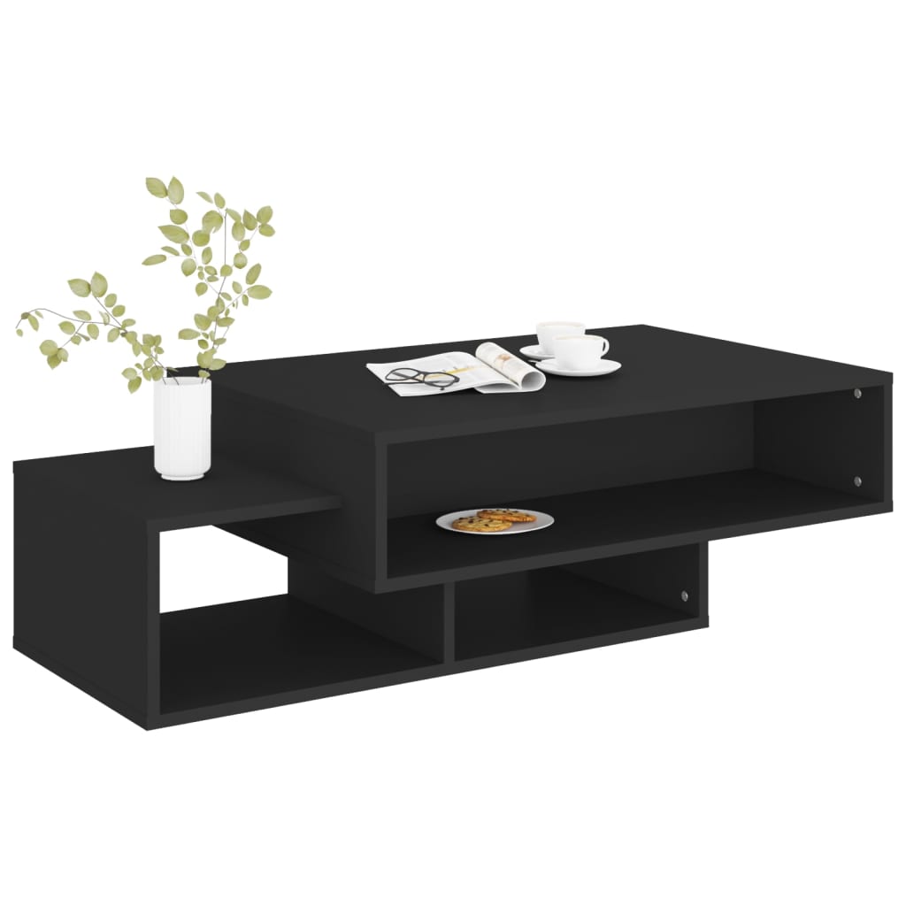 Table basse Noir 105x55x32 cm Bois d'ingénierie