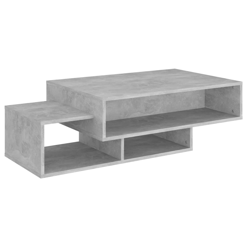 Table Basse Béton Gris 105x55x32 cm Bois D'ingénierie