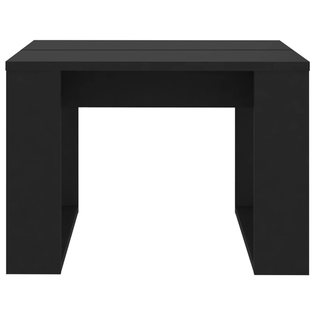 Table d'Appoint Noir 50x50x35 cm Bois D'ingénierie