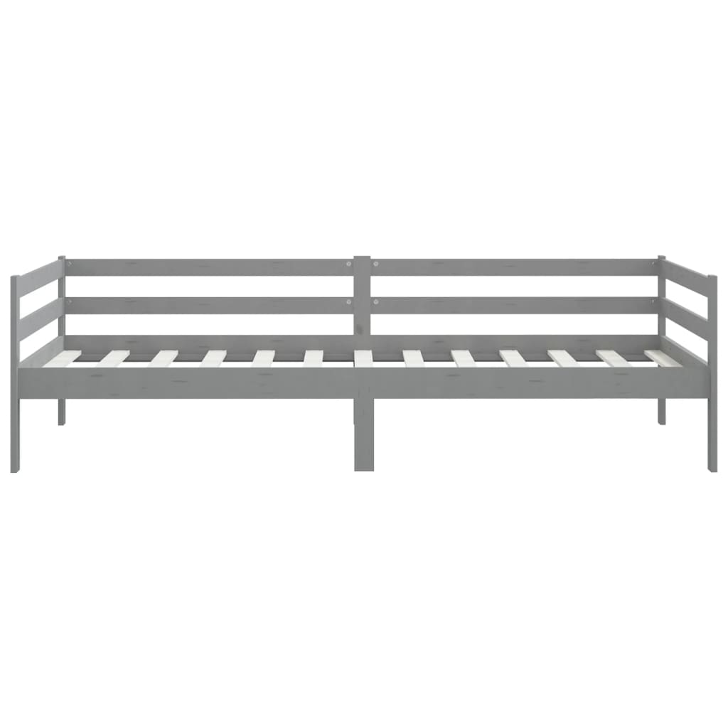 Day Bed Gris Pin Massif 90x200 cm