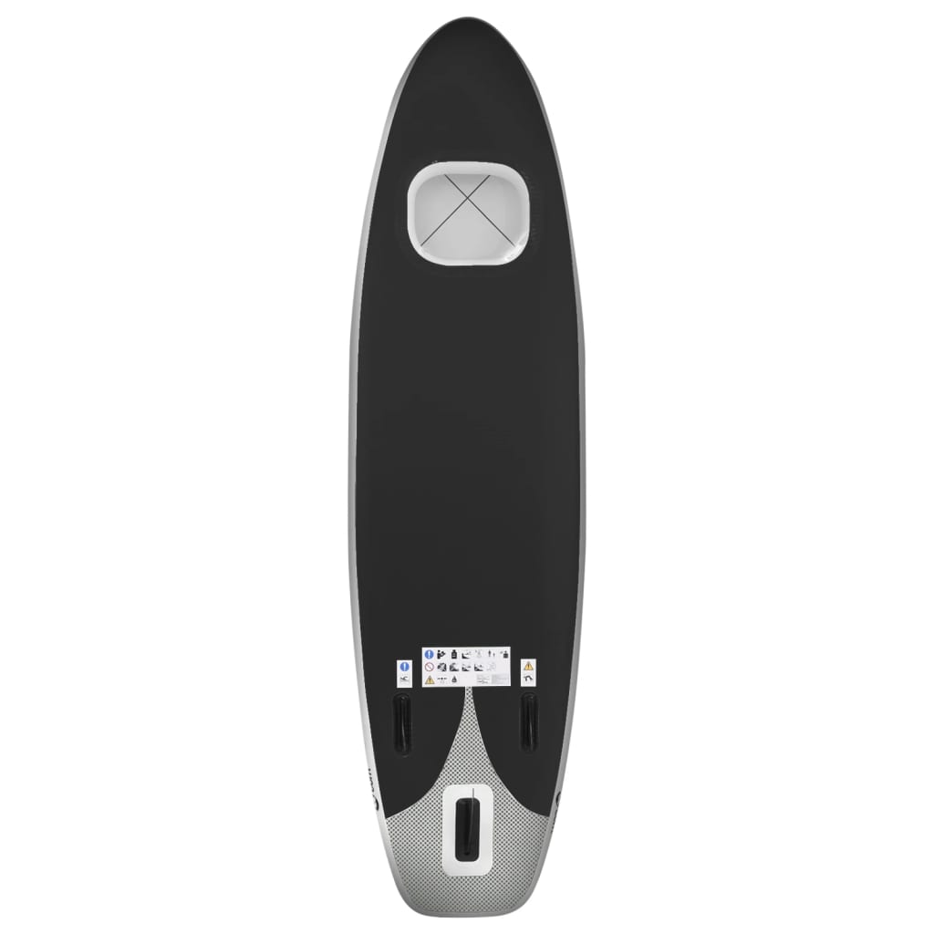 Inflatable Stand Up Paddle Board Set Black 330x76x10 cm - Upclimb Ltd