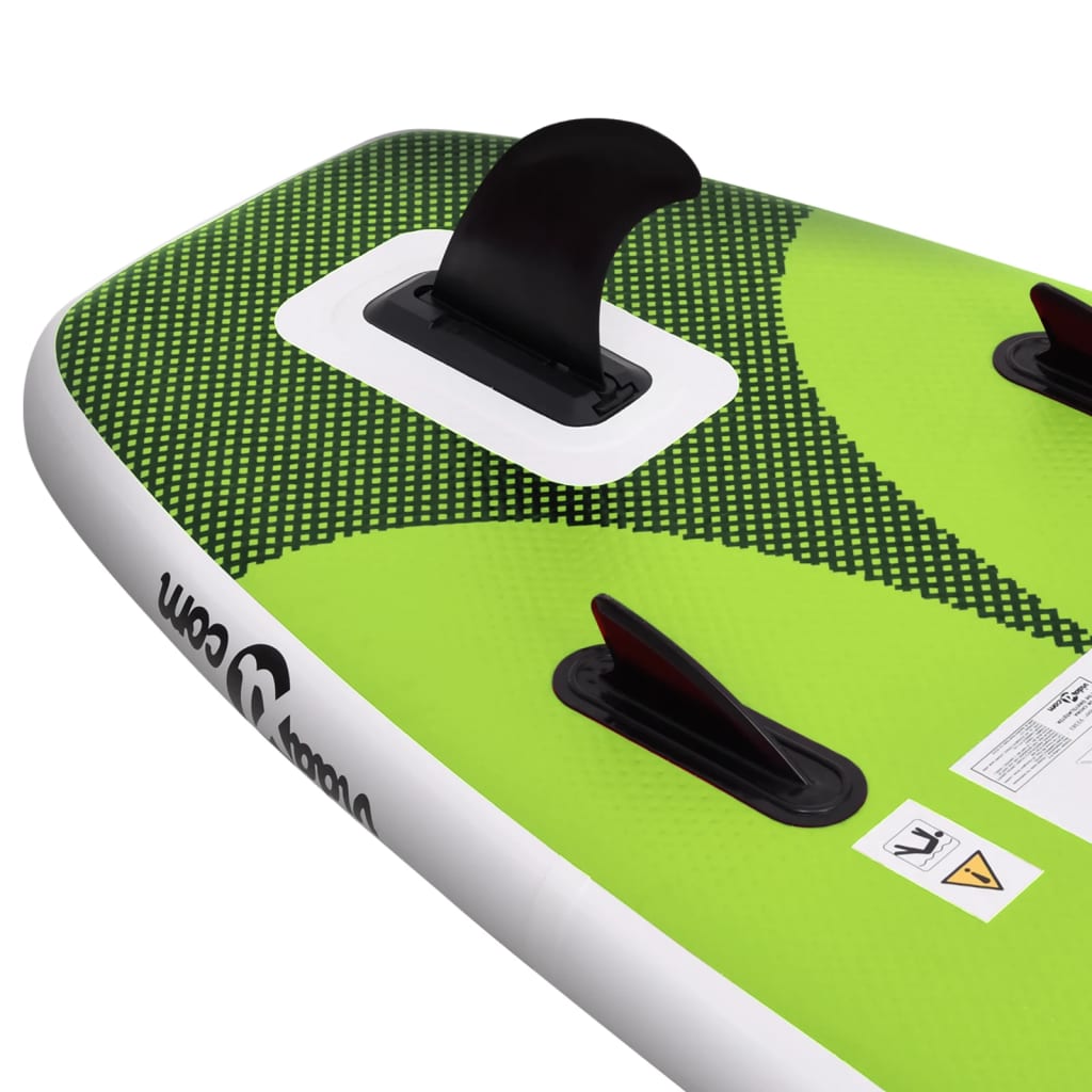 Inflatable Stand Up Paddle Board Set Green 360x81x10 cm - Upclimb Ltd