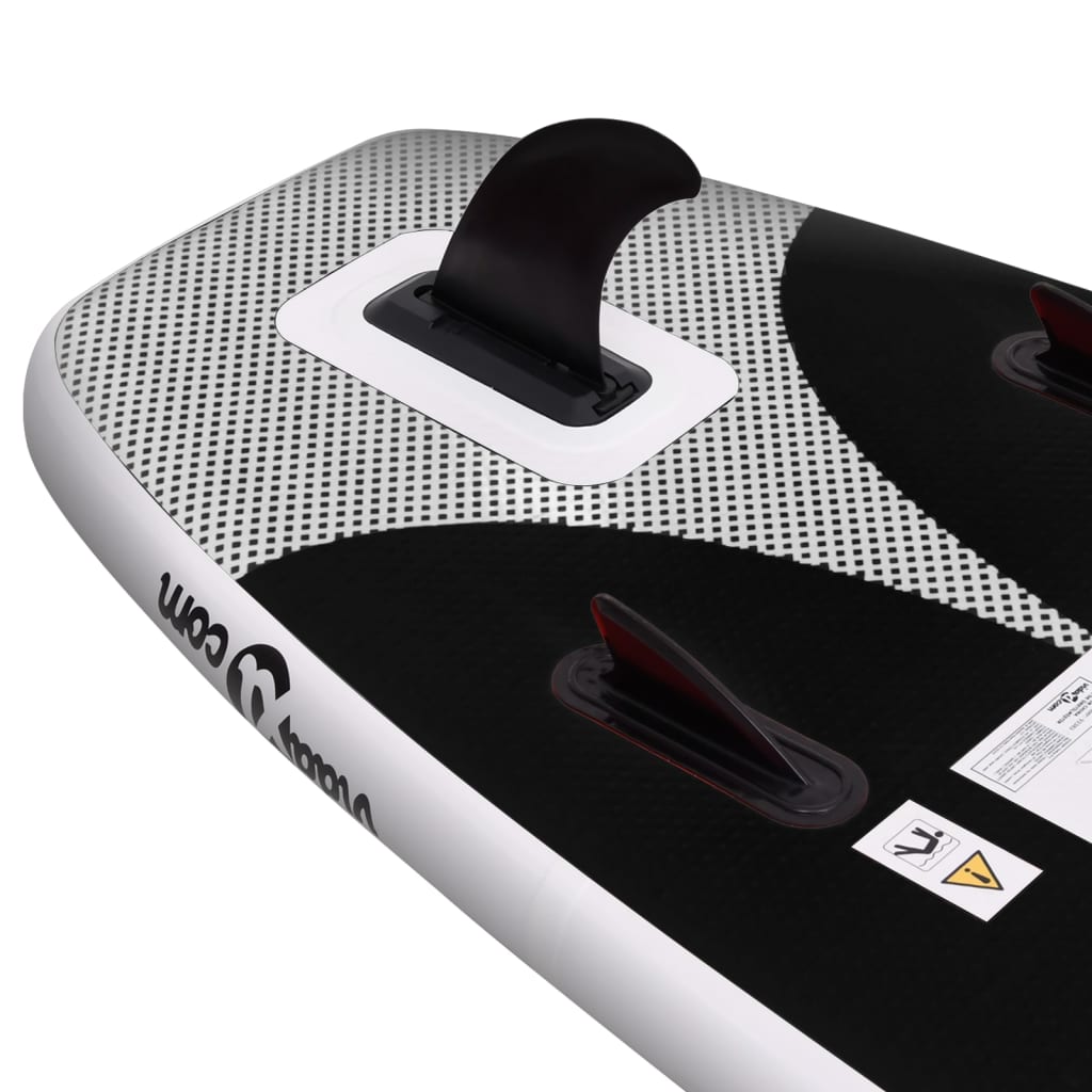 Inflatable Stand Up Paddle Board Set Black 360x81x10 cm - Upclimb Ltd