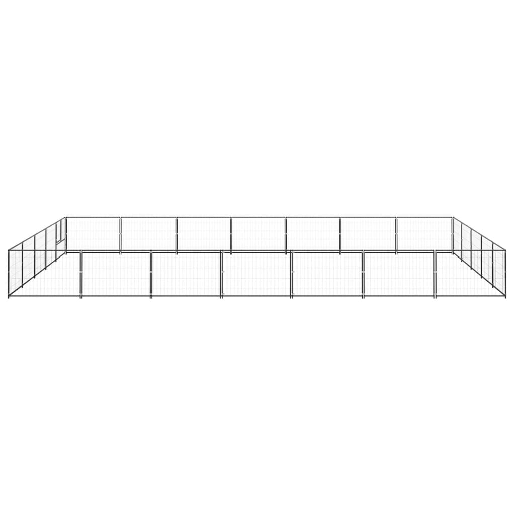 Hondenkennel Zwart 35 m² Staal