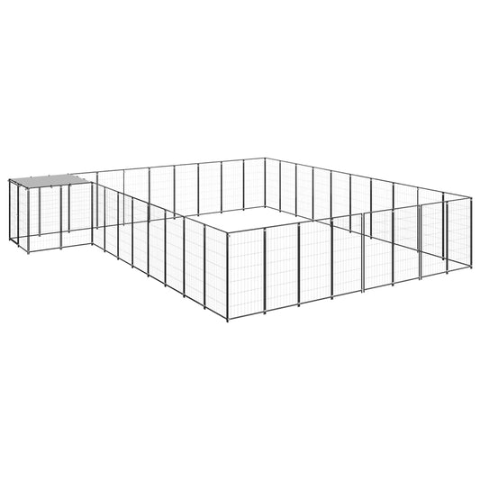 Hondenkennel Zwart 25,41 m² Staal