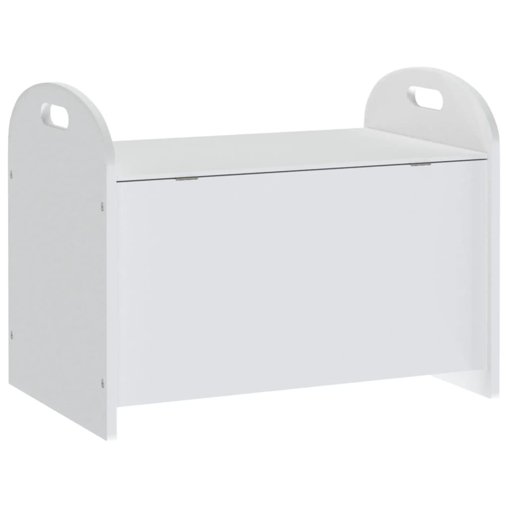 vidaXL Children Storage Bench White 62x40x46.5 cm MDF