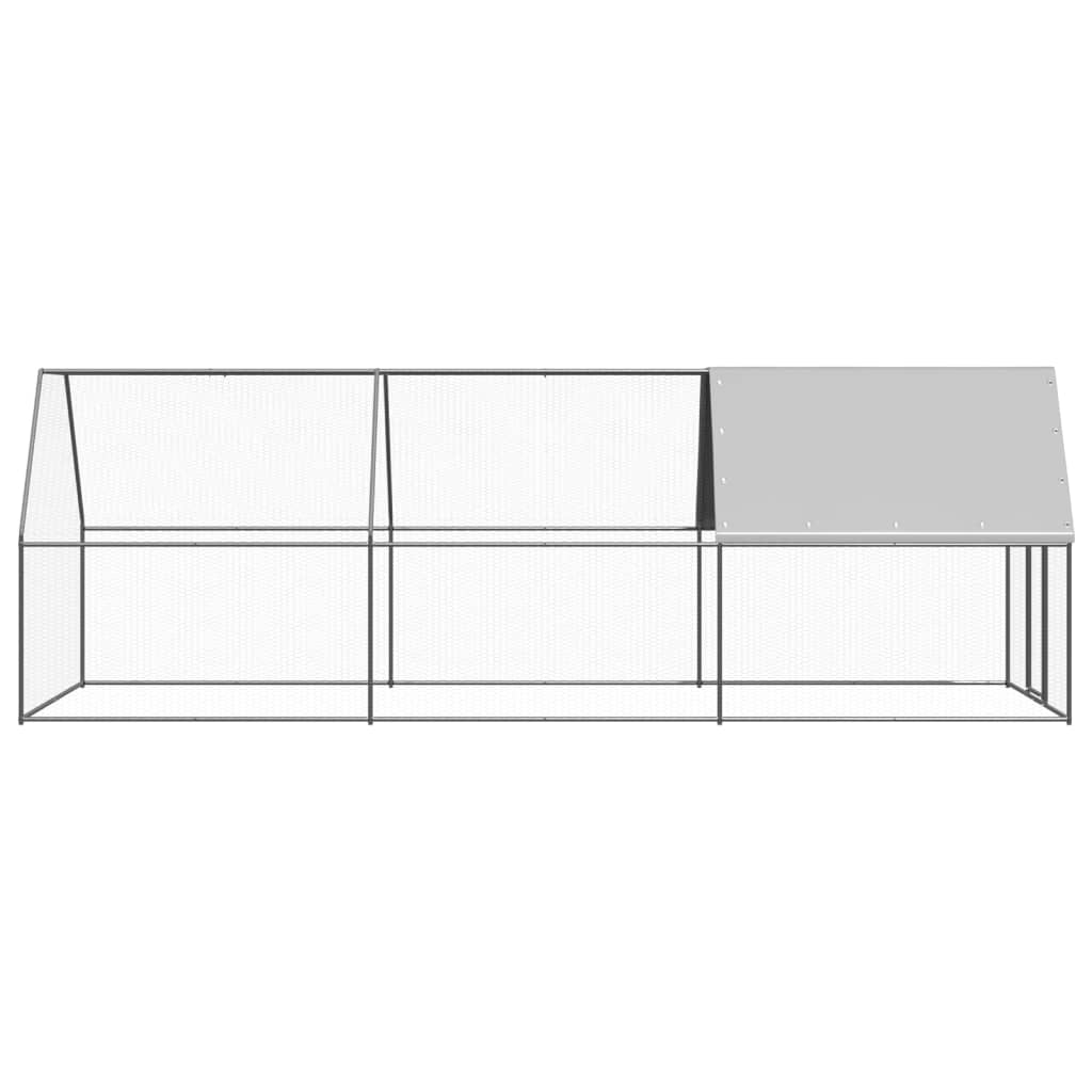 Cage Poulet Extérieur 2x6x2 m Acier Galvanisé