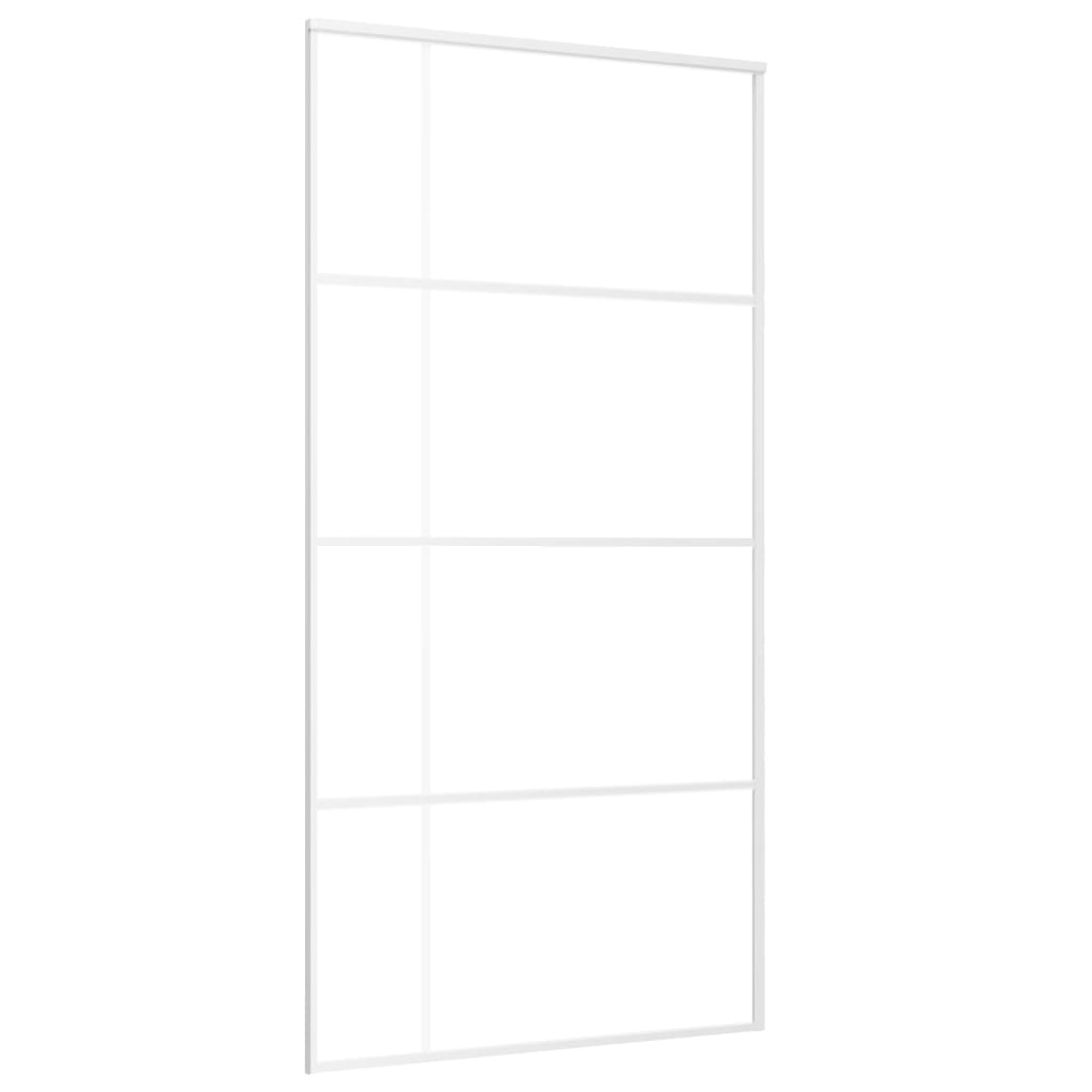 vidaXL Sliding Door ESG Glass and Aluminium 102.5x205 cm White