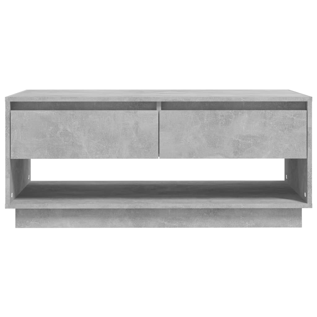 Table Basse Béton Gris 102,5x55x44 cm Bois D'ingénierie