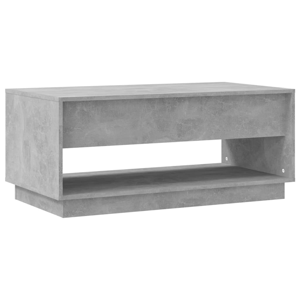 Table Basse Béton Gris 102,5x55x44 cm Bois D'ingénierie