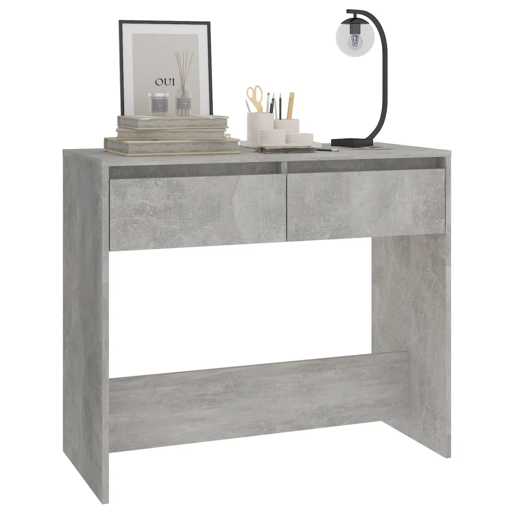 Table Console Béton Gris 89x41x76,5 cm Acier