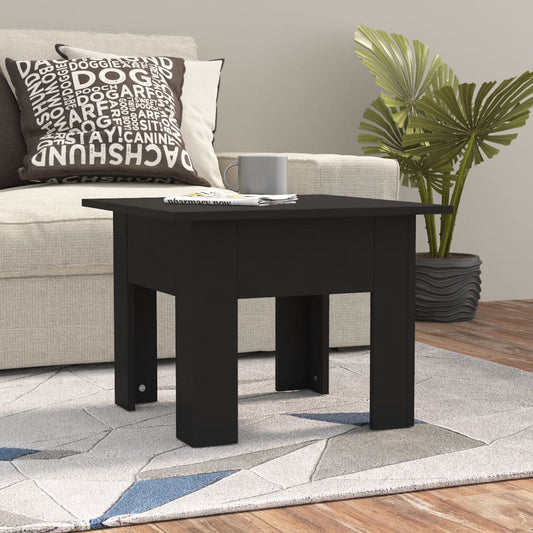 vidaXL Coffee Table Black 55x55x42 cm Engineered Wood